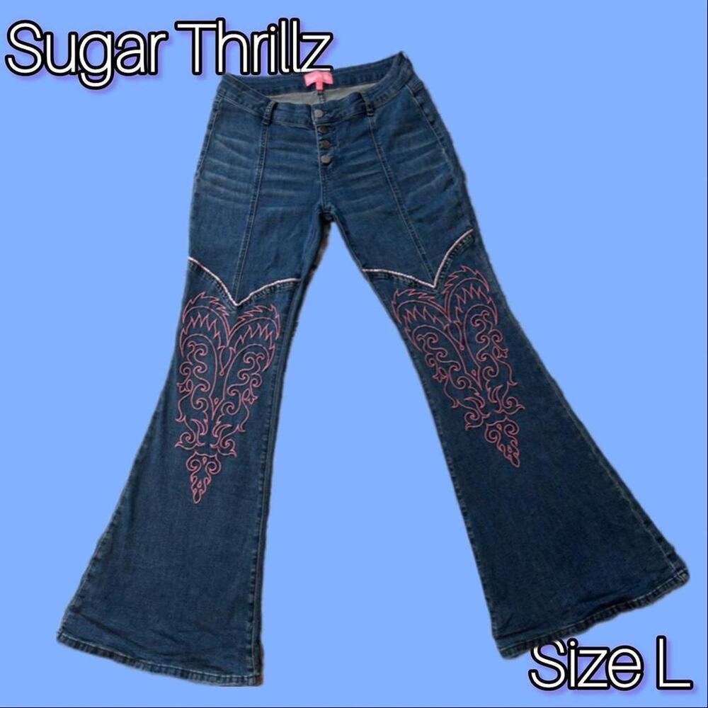 Sugar thrillz embroidered western themed pants